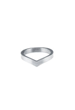 Load image into Gallery viewer, A simple ring resembling the V-shape of the wave crest.   Highlight your outfit with the statement piece. Elevate your style with our minimalist ring, perfect for daily wear and layering. Crafted from high-quality stainless steel and available in silver color.   Material: Surgical steel, Color: Silver | water-resistant, no-tarnishing, hypoallergenic |
