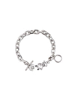 Load image into Gallery viewer, Teddy bear bracelets.   Minimalist bracelets featuring teddy bear pendants. Elevate your style with minimalist bracelets, perfect for daily wear and layering. Crafted from high-quality titanium and available in silver color.  Material: Titanium, 21.3cm in length.   | water-resistant, no-tarnishing, hypoallergenic |
